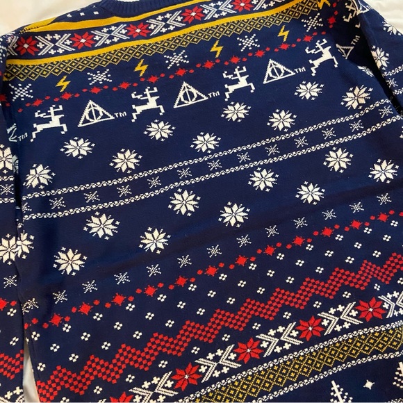Harry Potter Hogwarts Happy Christmas Ugly Holiday Knit Sweater - Picture 9 of 10